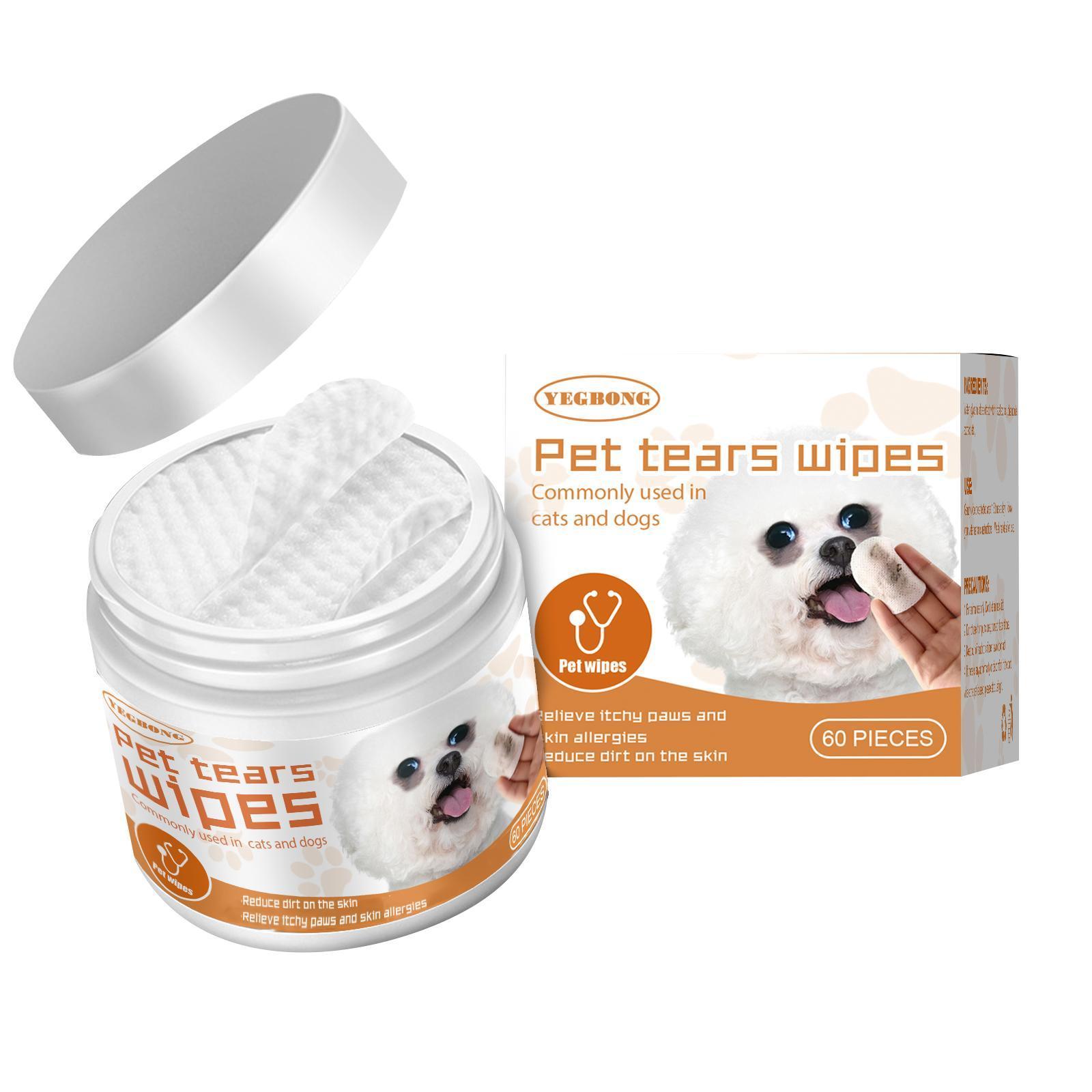 Yegebang Pet Wipes For Cleaning Dogs And Cats Tear Stains Eye Cleaning Wipes Eye Dirt Cotton Pads - 5 - CJ