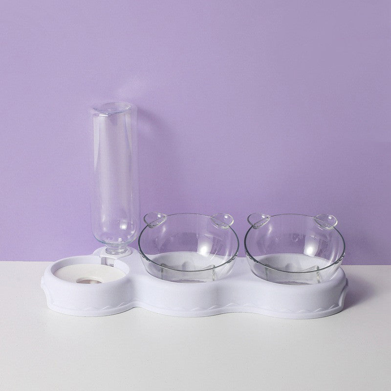 Pet Supplies Cat Double Bowl Automatic Drinking Water - 0 - CJ