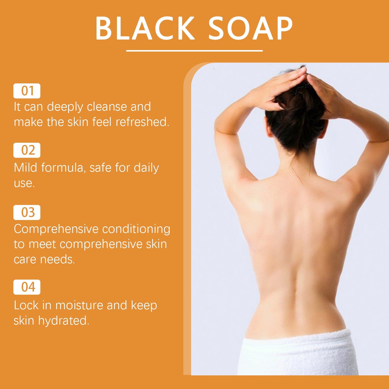 Oceaura Body Cleansing Bath Soap Moisturizes And Moisturizes Body Cleansing Skin Exfoliating Dark Bath Body Soap - 5 - CJ