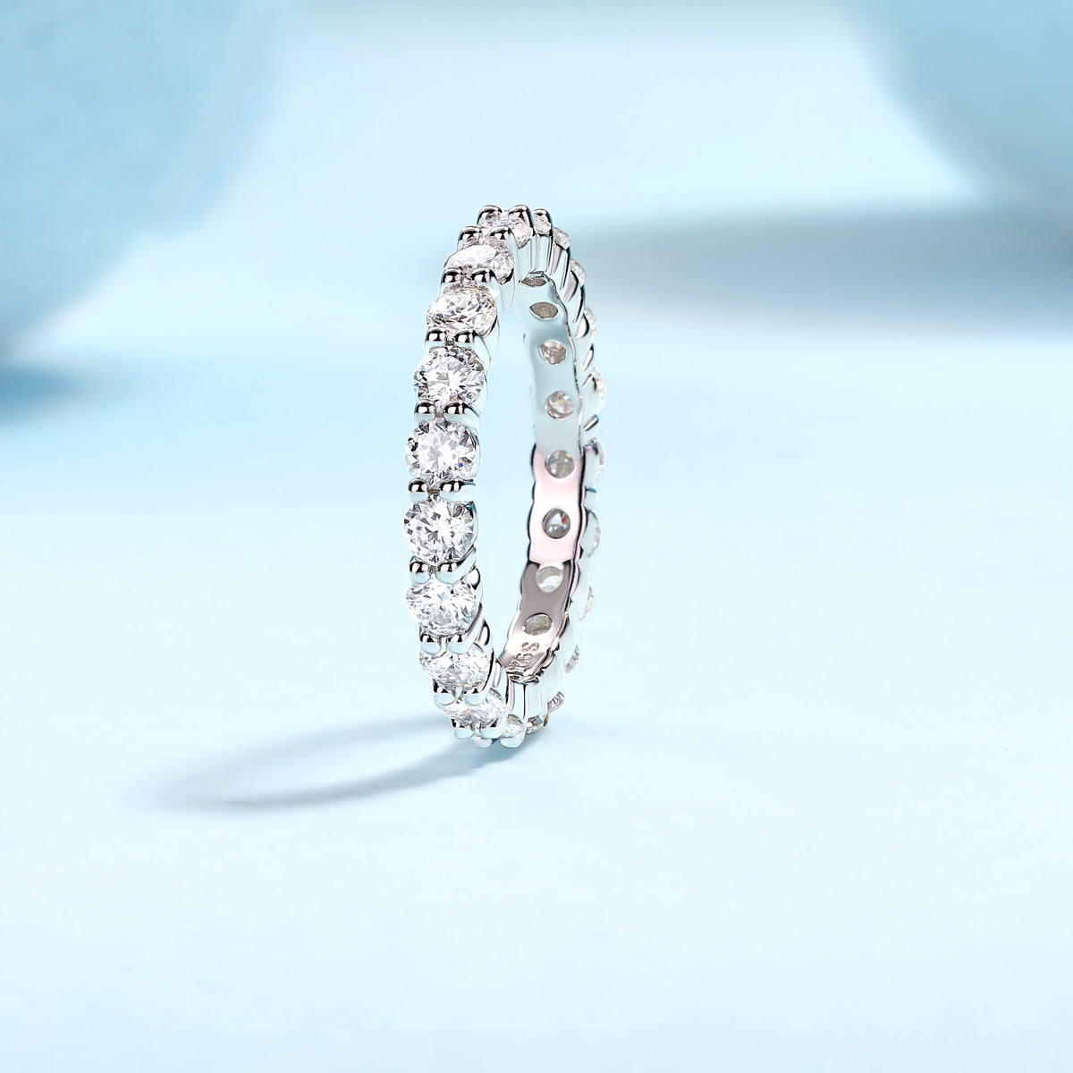 1Luxury Fashion Diamond Ring, Row Diamond Ring, Moissanite Silver Ring, Jewelry Prohibit TikTok sales - 5 - CJ