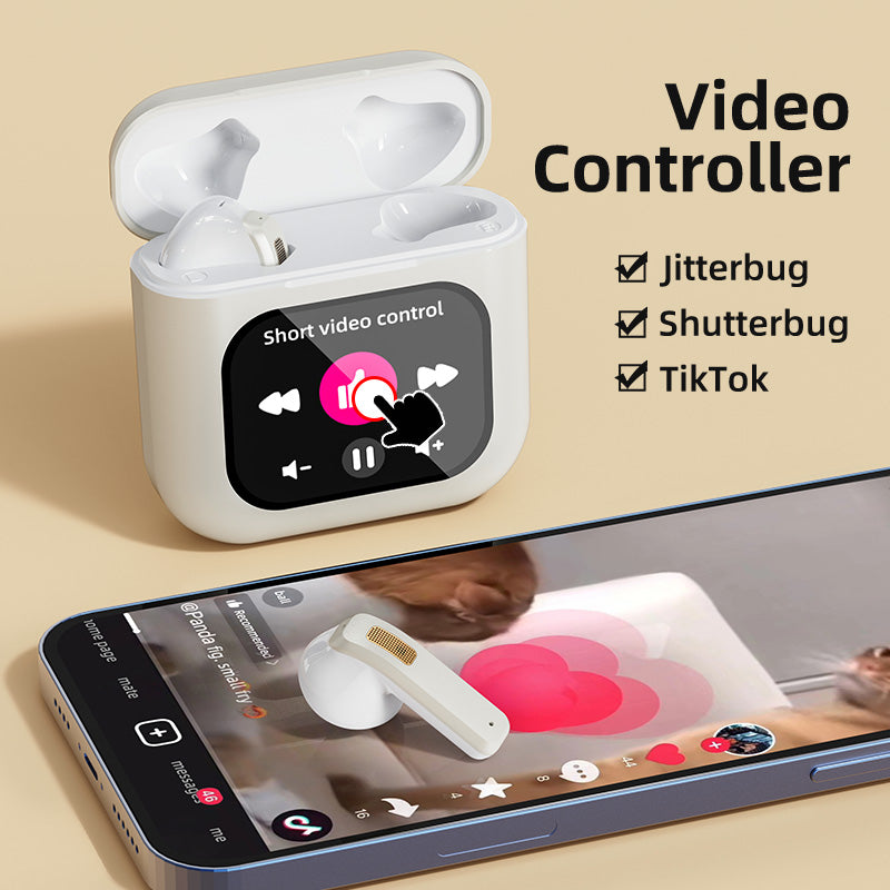 TWS Screen Display Wireless Active ANC Noise - canceling Earbuds, Smart Touch Screen Wireless Earbuds, Noise - canceling Wireless Earphones, Long Battery Life, Built - in SD Card With MP3 Playback - 5 - CJ