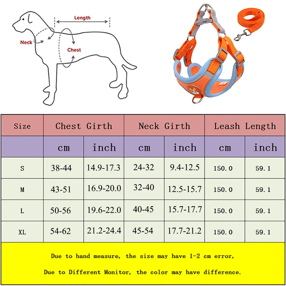 New Dog Leash And Harness Set Pet Dog Harness And Leash Set Adjustable Puppy Cat Harness Vest Reflective Walking No Pull Lead Leash For Small Dogs Chihuahua - 5 - CJ