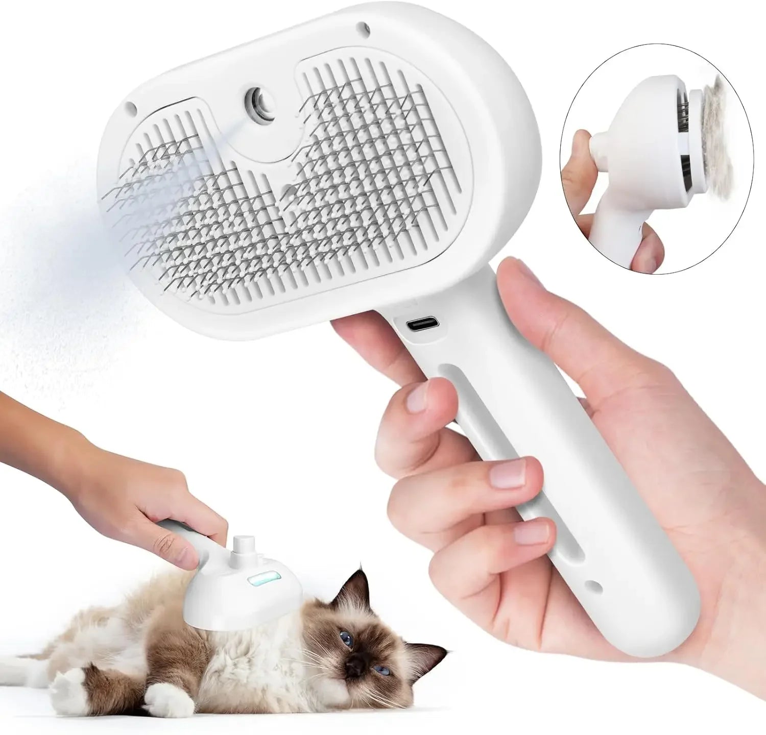 Pets Spray Hair Comb Pet Hair Remover Cleaning Brush Cats Grooming Dog Accessories Tools Dematting Water Mist Humidifier Comb Pet Supplies - 0 - CJ