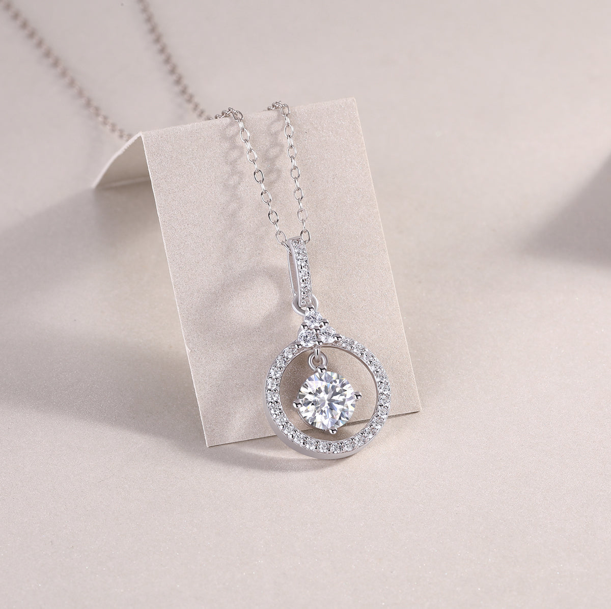 1Love Ring - A Fashionable And Luxurious Diamond Jewelry Pendant Set With 1 - carat Moissan Diamond S925 Sterling Silver And Platinum Plating Prohibit TikTok sales - 5 - CJ