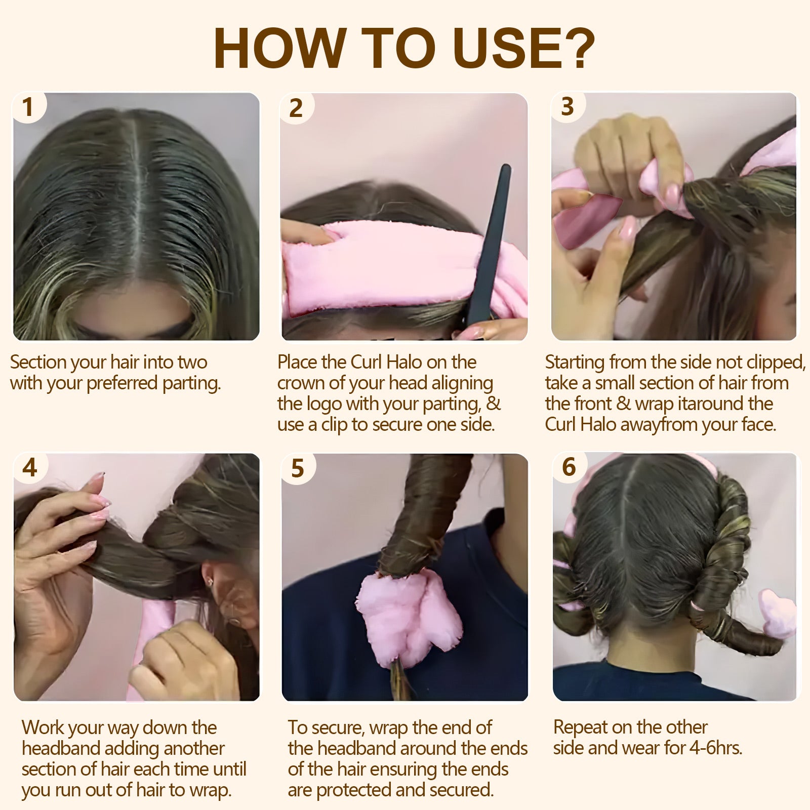 Satin Heatless Hair Curler, Lazy Natural Soft Wave DIY Heatless Curls For Sleep In Overnight, For All Hair Types - 5 - CJ