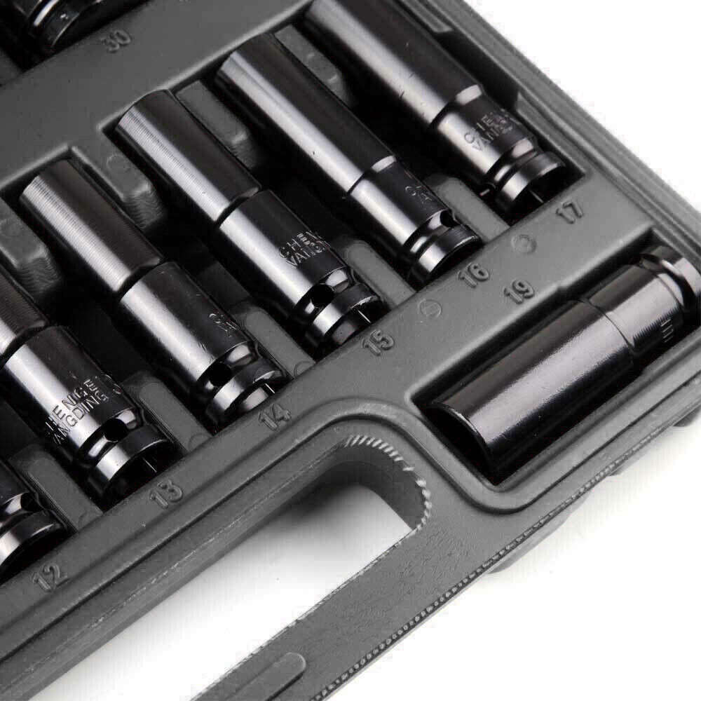 20PCS Deep Impact Socket Set 1 2 Inch Drive Metric 8 - 32mm Lifetime Warranty UK - 5 - CJ