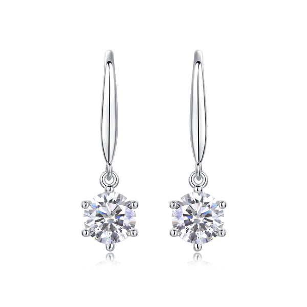1Jumping Wind Inlaid Moissanite Silver Earrings Luxury Fashion Diamond Earrings Prohibit TikTok sales - 5 - CJ