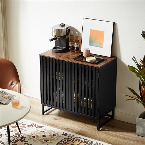 Cabinet With Flat Noodles Grating Stripe Door - 5 - CJ