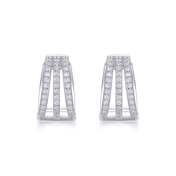 1Human March Luxury Fashion Diamond Earrings Stud Inlaid With Mosan Diamond Silver Jewelry Prohibit TikTok sales - 5 - CJ