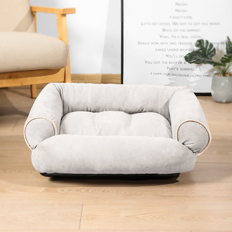 Dog Sofa Bed Sleeping Bag Kennel Cat Puppy Sofa Bed Pet House Winter Warm Beds Cushion - 0 - CJ - Light Grey - 5XL - CJGD130106232FU