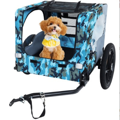 Utdoor Heavy Duty Collapsible Pet Bike Trailer With 16 - Inch All Terrain Wheels & Universal Hitch Foldable Dog Cargo Carrier Cart For Bicycles - 5 - CJ