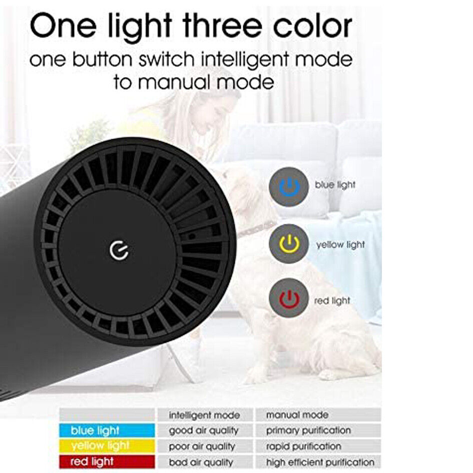 Room Car Air Purifier Cleaner HEPA Filter Remove Odor Dust Mold Home Allergies - 5 - CJ