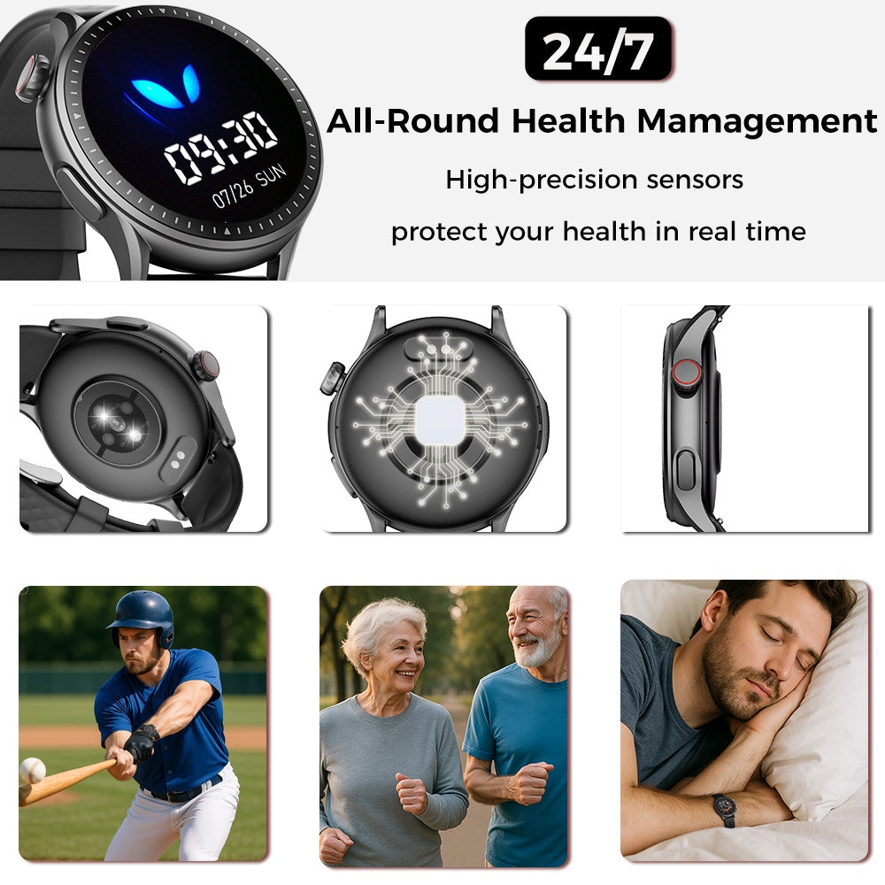 New 1.43 - inch Disc Smart Watch Fitness Tracker - 5 - CJ