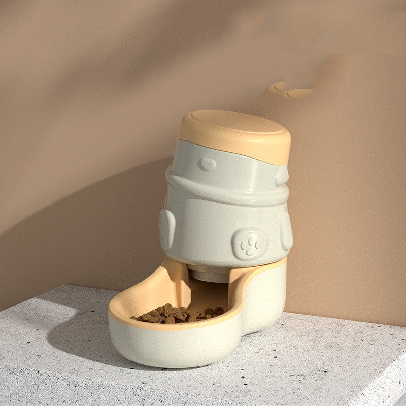 Pet Cat Dog Feeder Automatic Water Dispenser - 0 - CJ - Yellow - CJGY130412102BY