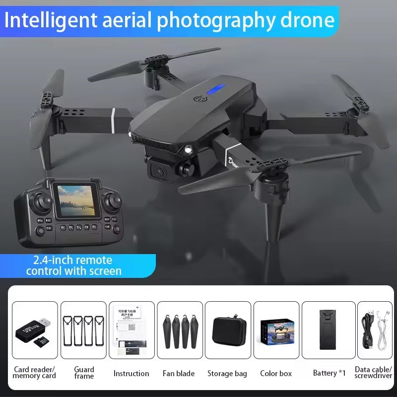 E88 Pro Mini Drone With Screen Control 4K Dual Camera Optical Flow Positioning LED Lighting Remote Control - 5 - CJ
