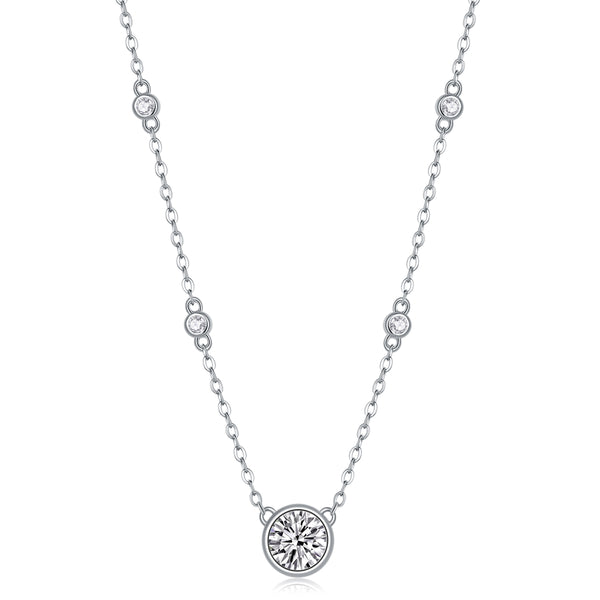 1Natural Reverie - A Fashionable And Luxurious Diamond Jewelry Pendant Set With 1 - carat Moissan Diamond S925 Sterling Silver And Platinum Plating Prohibit TikTok sales - 5 - cj