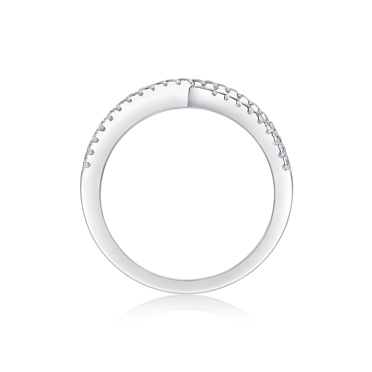 1Double Band Diamond Ring Luxury Fashion Set Moissanite Silver Ring Prohibit TikTok sales - 5 - CJ