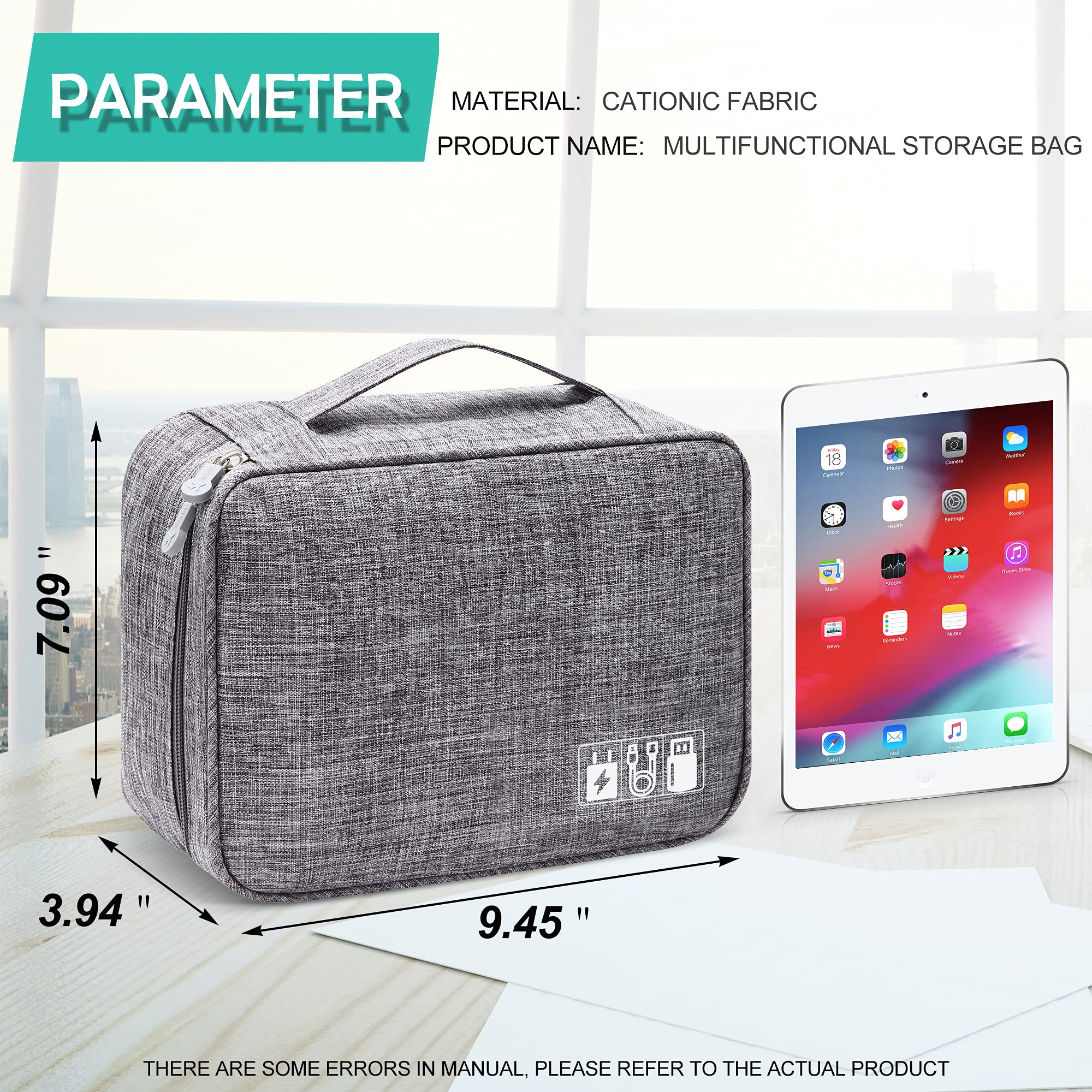 Electronics Organizer Travel Cable Organizer Bag Waterproof Portable Digital Storage Bag Electronic Accessories Case Cable Charger Organizer Case - 5 - CJ