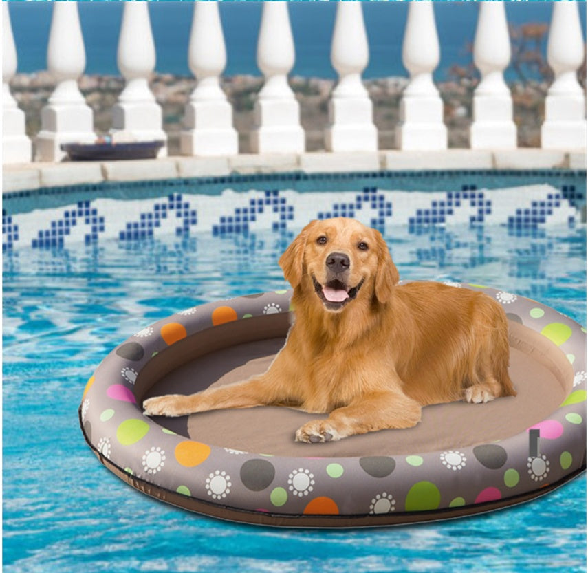 Dog Swimming Pool Inflatable Hammock Pets Pool Floating Bed Spring Summer Swimming Ring - 0 - CJ