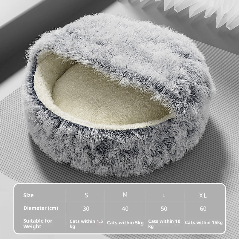 Warm Closed Wrapped Cat Sleeping Nest - 0 - CJ