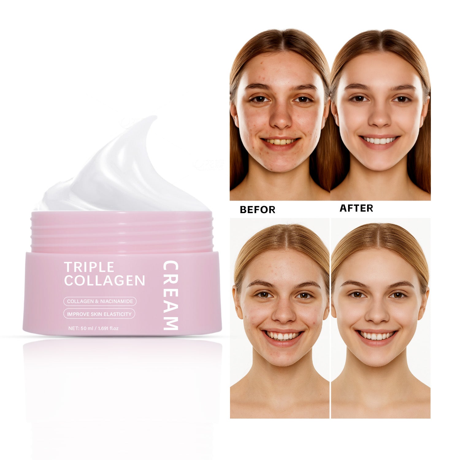 Triple Collagen Egg White Icing 50ml Neutral Package Triple Collagen Cream - 0 - CJ