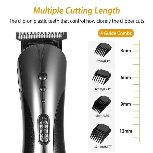 Men Electric Hair Clipper Trimmer Rechargeable Beard Shaver Razor Nose Trimmer Set - 5 - CJ