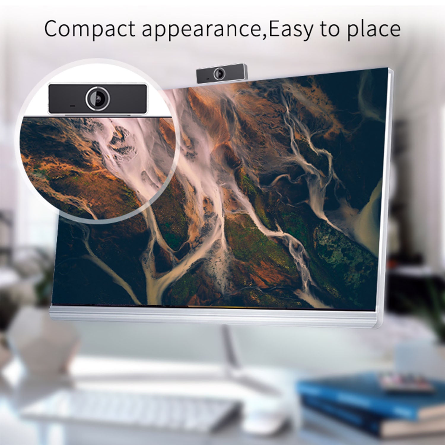 1Pc FHD 1080P Webcam USB PC Computer Webcam Auto Focus With Microphone 60 - Degree Widescreen Desktop Laptop Webcam Live Streaming Webcam With Rotatable Clip For Live Broadcast Video Calling Conferencin - 5 - CJ