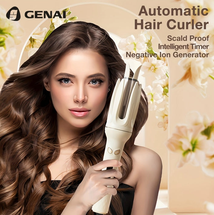 Spin And Curl, Automatic Hair Curling Iron For Healthy & Shiny, Effortless Curls & Waves, 28mm Barrel Hair Curler With 4 Temperature - adjusting Mode, Preset Temperature Settings For Each Hair Texture, - 5 - CJ