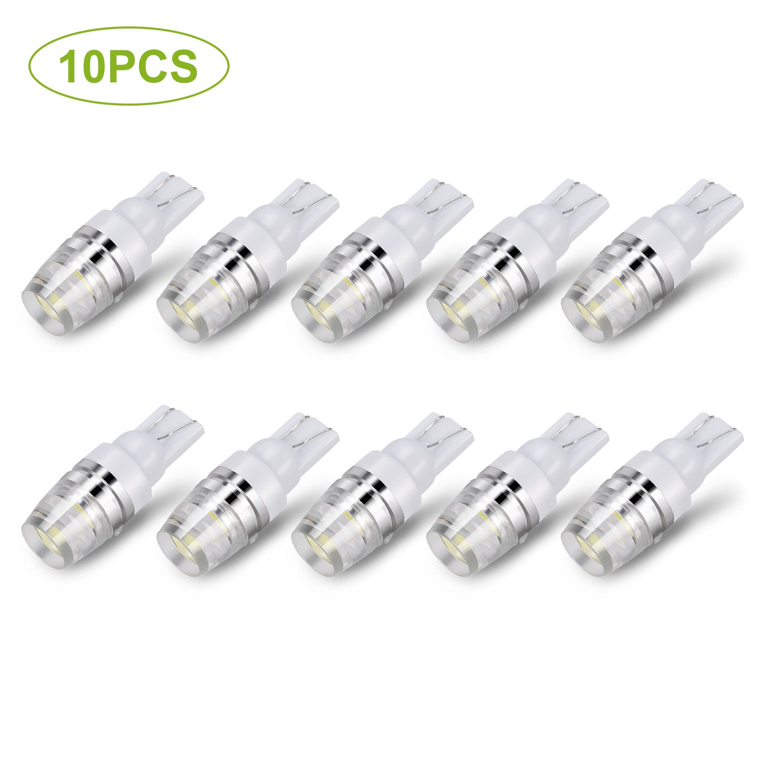 10PCS T10 LED Bulbs 194 LED Lights 12V 1W 5730 Xenon White Wedge Base LED Replacement Bulbs For License Plate Parking Position Interior Lights - 5 - CJ