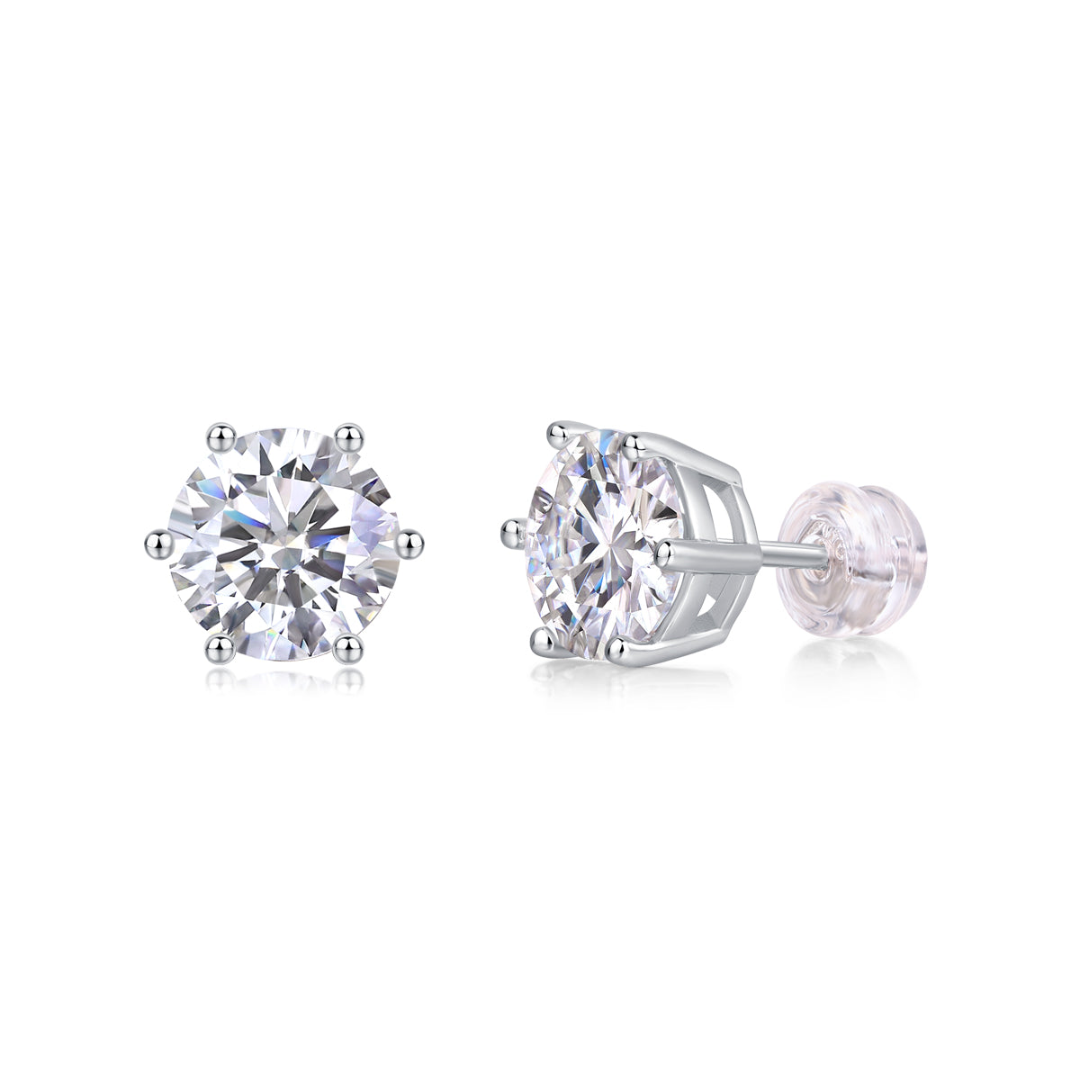 1Years Quiet Good Luxury Fashion Diamond Earrings Stud Mosan Diamond Silver Jewelry Prohibit TikTok sales - 5 - CJ