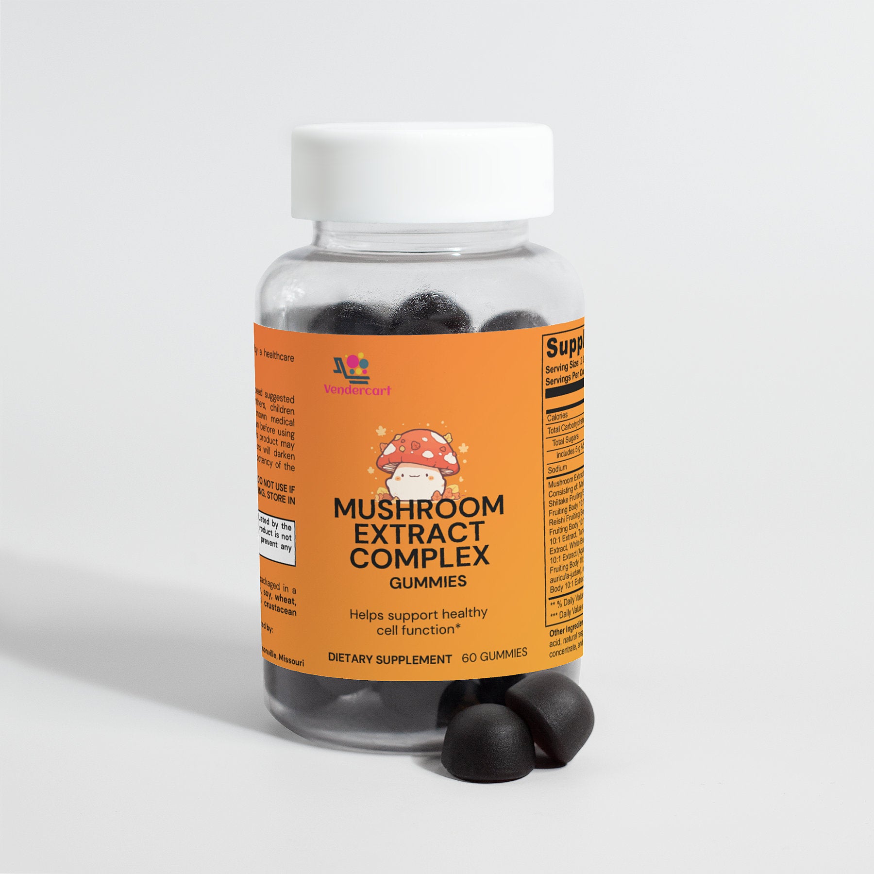 RASPBERRY MUSHROOM GUMMIES EXTRACT, 60 GUMMIES - 5 - CJ