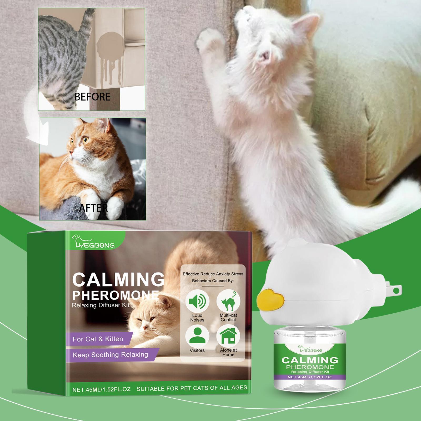 Yegebang Cat Emotional Care Set Pet Cat Soothing Calm Estrus Irritability Mood Noise Reduction Care - 5 - CJ