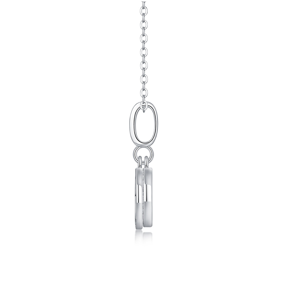 1Double Ring Combination - A Fashionable And Luxurious Diamond Jewelry Piece Set With Moissanite S925 Sterling Silver And Platinum - plated Pendant Prohibit TikTok sales - 5 - cj