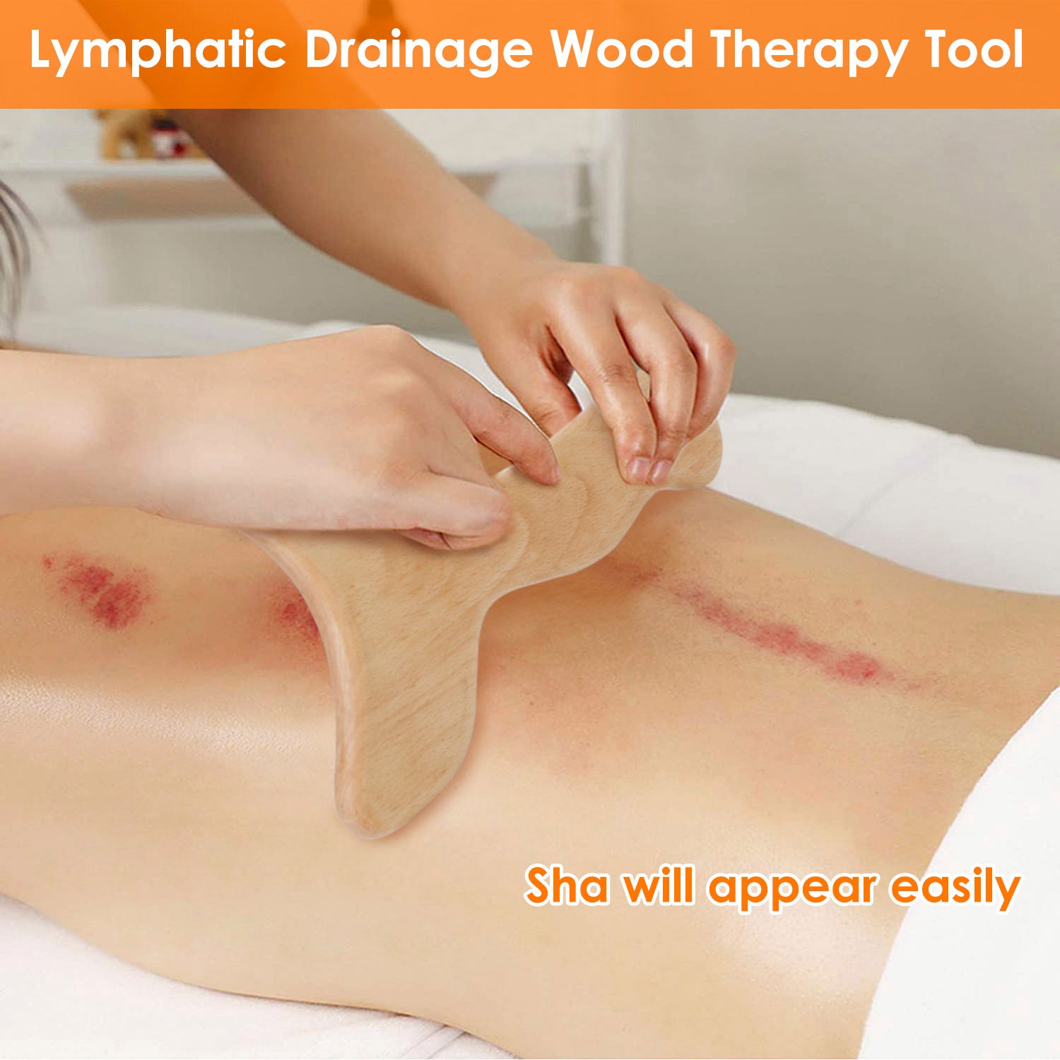 1Pc Wood Therapy Massage Tool Lymphatic Drainage Paddle Wooden Scraping Tools Therapy Massager Body Sculpting Tool - 5 - CJ