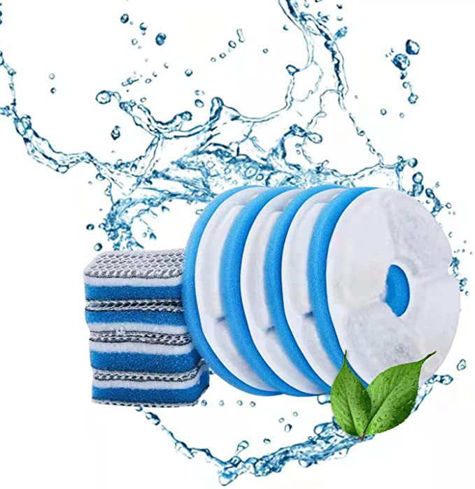 Pet Cat Dog Stainless Steel Automatic Circulation Water Dispenser Intelligent Fountain Pets Accessories - 0 - CJ - Filter cotton set - AU - CJMY174605315OL