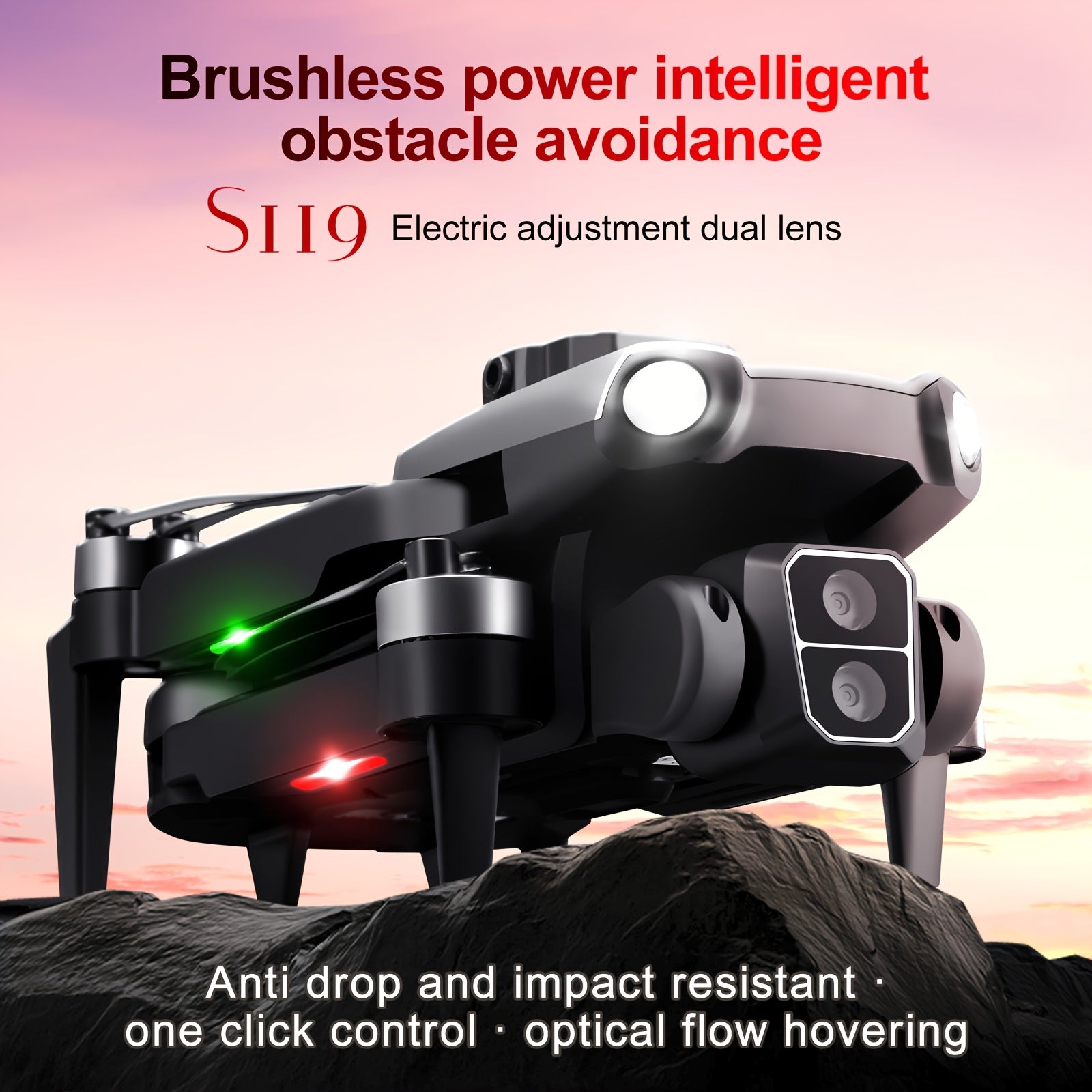 S119 Beginner Trajectory Flight Drone 480p Camera Quadcopter Optical Flow Positioning Four - Sided Obstacle Avoidance UAV - 5 - CJ