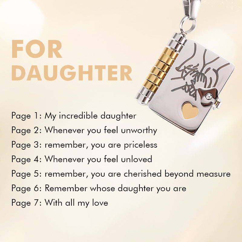 My Little Star Book Necklace For Daughter Son 18 Inch Stainless Steel Chain Gold Hardware Love Jewelry Birthday Graduation Gift - 5 - CJ