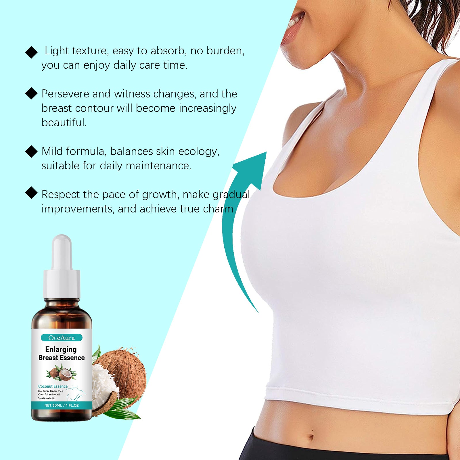 OceAura Breast Beauty Serum Lifts And Tightens Breasts To Moisturize, Smooth, Plump And Plump Curves - 5 - CJ