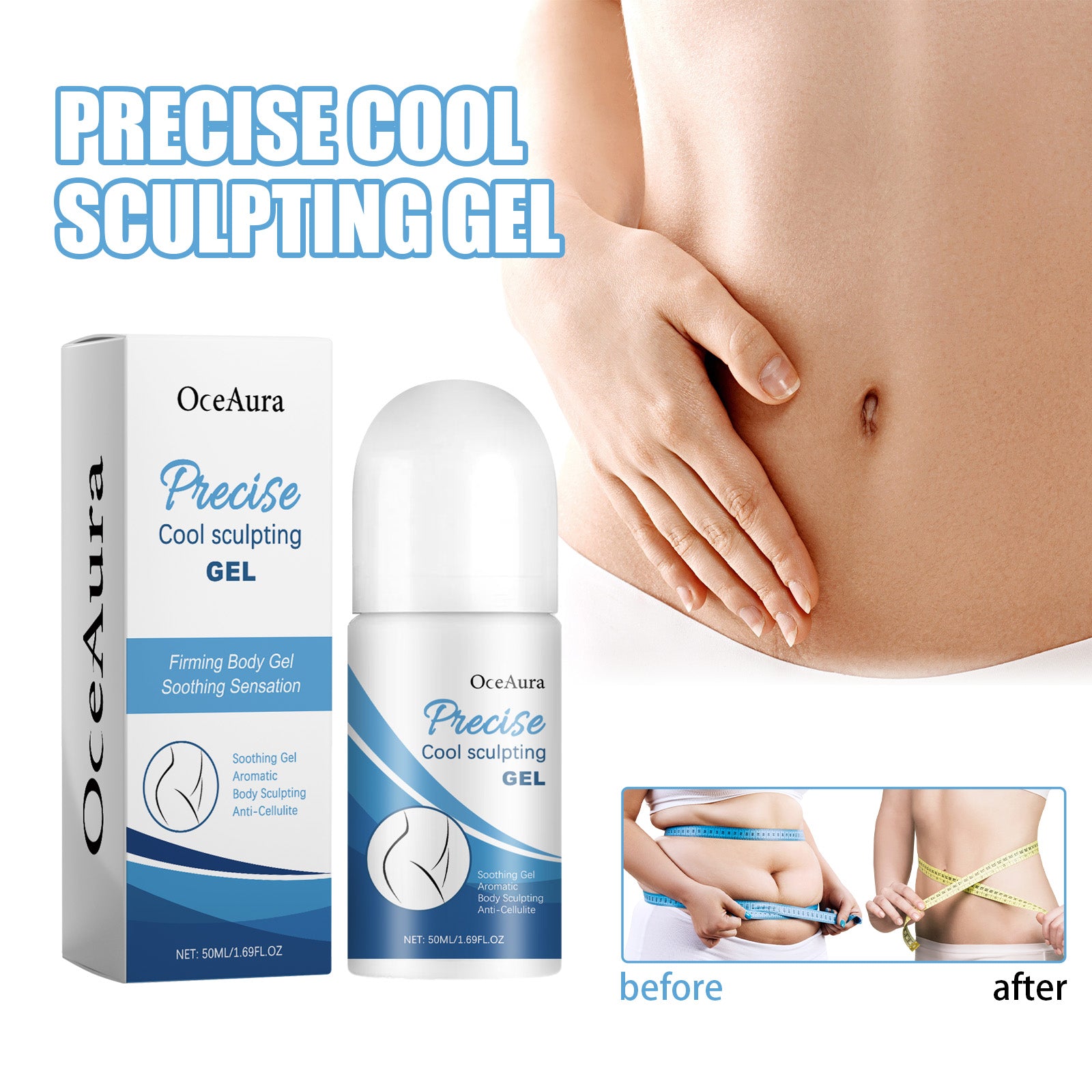 OceAura Precise Cool Sculpting Gel, Firming Thigh Muscles Abdominal Fat Shaping Slimming Body Care Ball - 5 - CJ