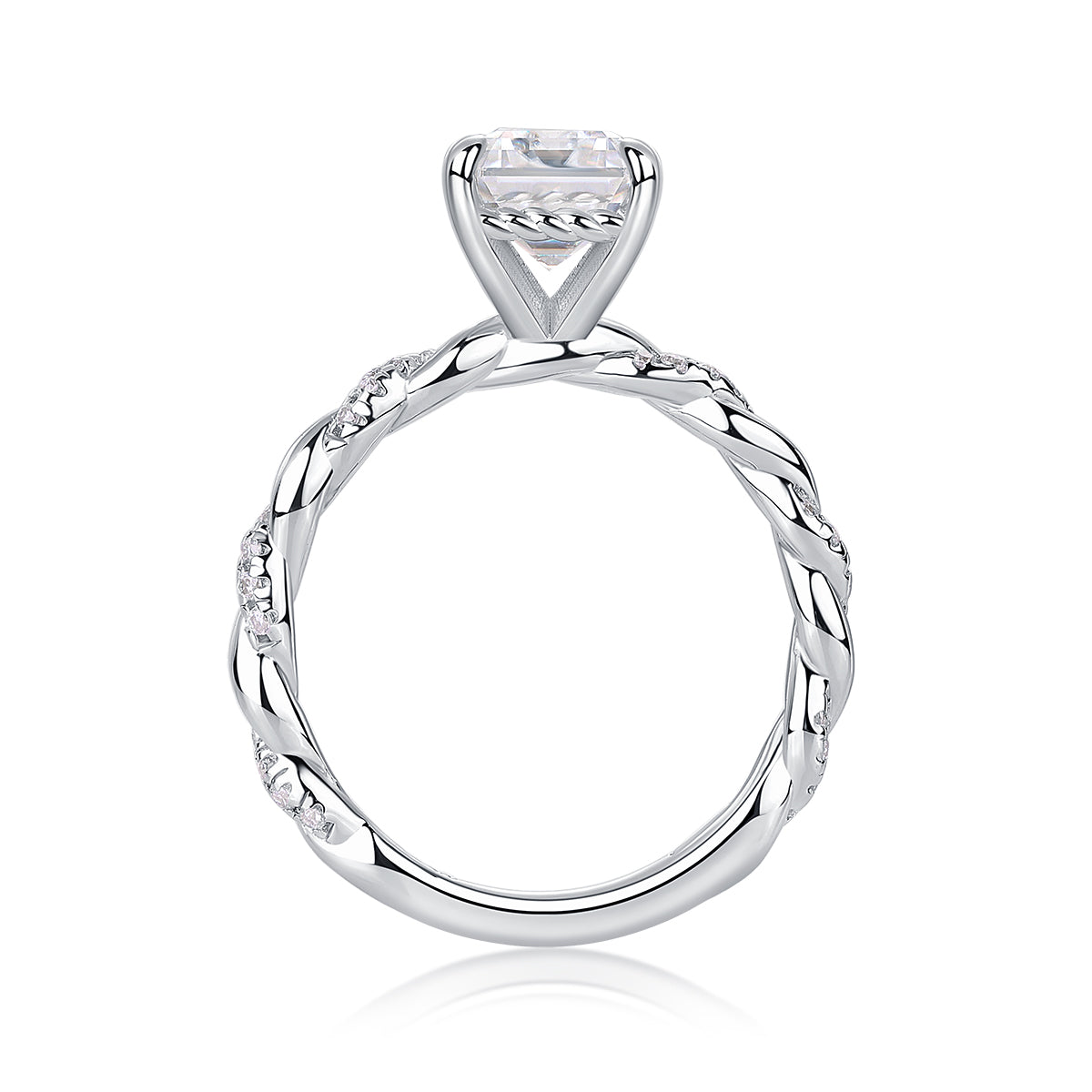 1Chasing Light - A Fashionable Diamond Jewelry Piece Set With Moissanite S925 Sterling Silver And Platinum - plated Diamond Ring Prohibit TikTok sales - 5 - CJ