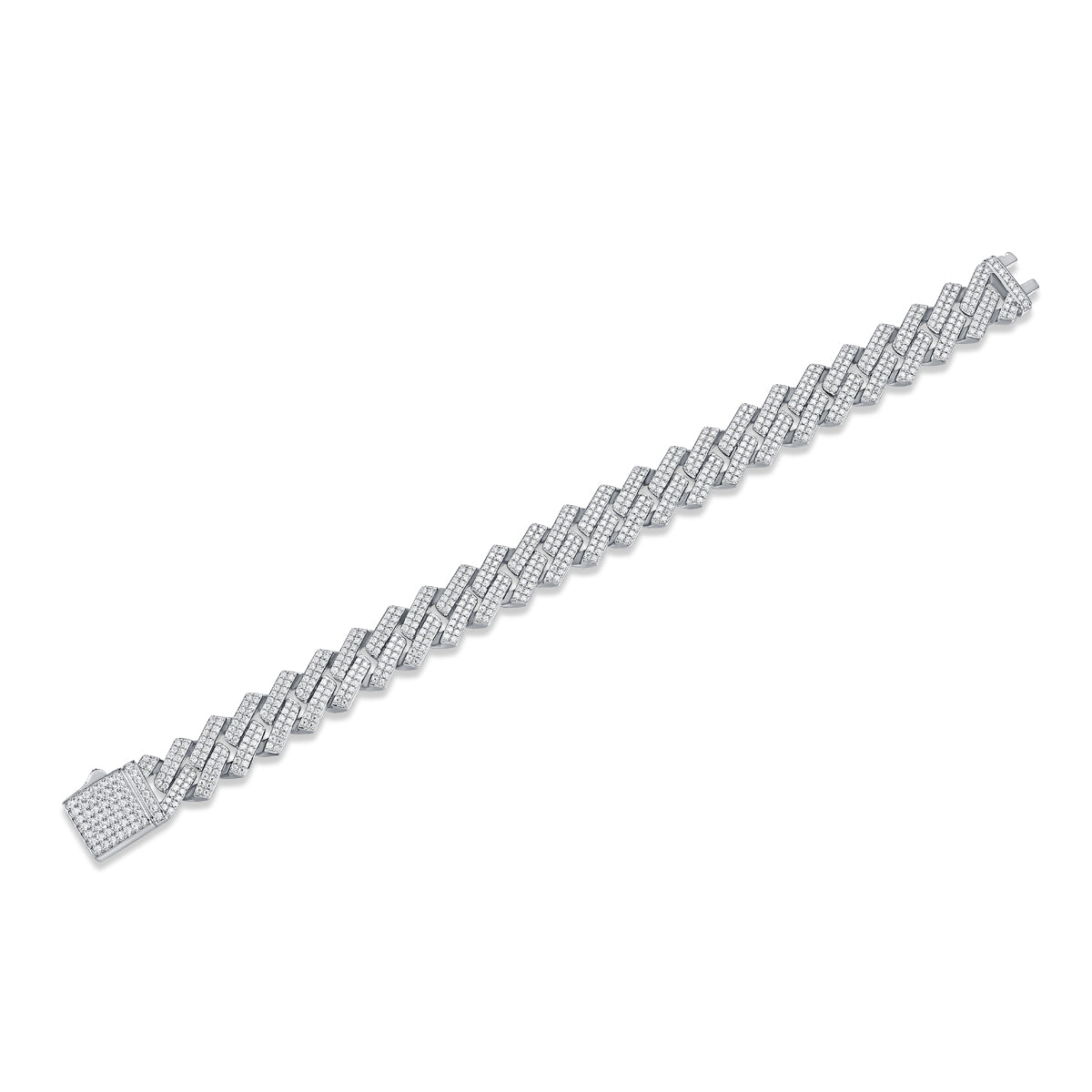 1The Keel Luxury Fashion Mossan Diamond S925 Silver Bracelet Rivaling Natural Diamonds Prohibit TikTok sales - 5 - CJ