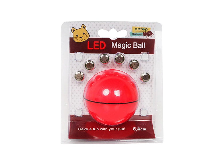 LED Laser Electronic Rolling Pet Funny Cat Toy Ball - 0 - CJ - gules - CJJJCWMY00142 - gules