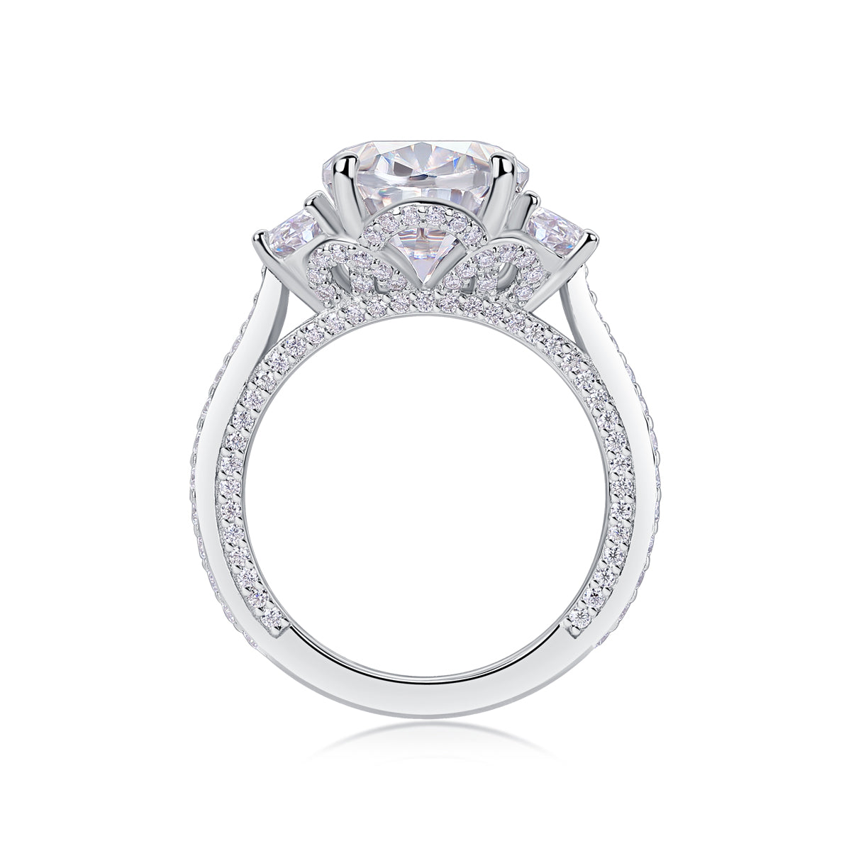1Crown Of Radiance - A Fashionable And Luxurious Jewelry Accessory Set With Moissanite S925 Sterling Silver And Platinum - plated Diamond Prohibit TikTok sales - 5 - CJ