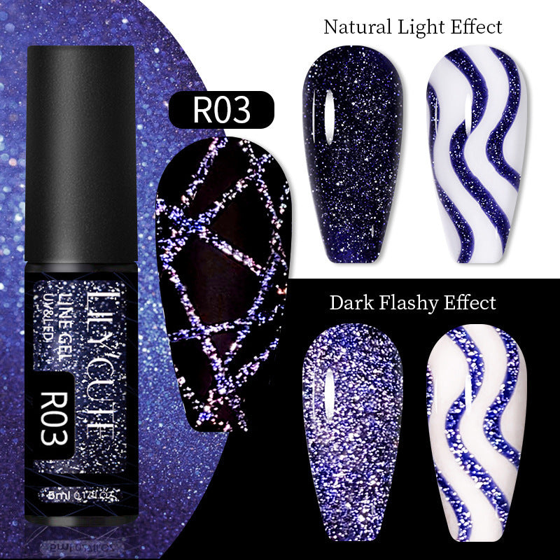 Nail Gel With A Glittery Brushed Finish And Reflective Sequins - 0 - CJ