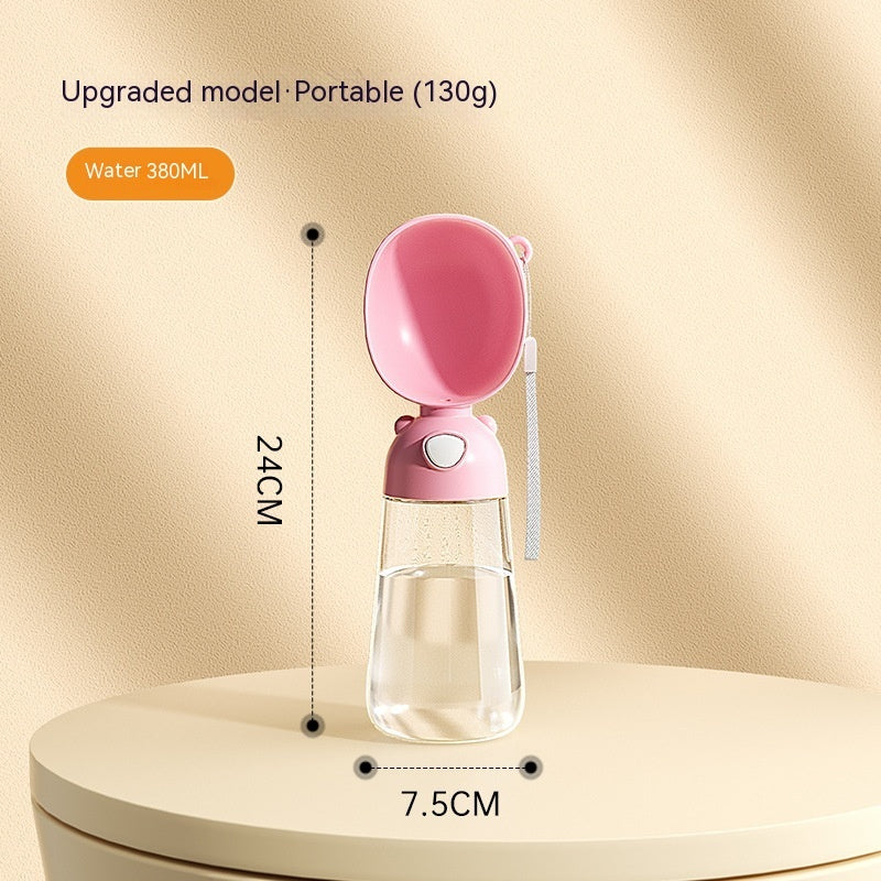 Portable Dog Water Bottle Food And Water Container For Pet Pets Feeder Bowl Outdoor Travel Drinking Bowls Water Dispenser - 0 - CJ - 3086 Upgraded Style Pink - CJMY199304204DW
