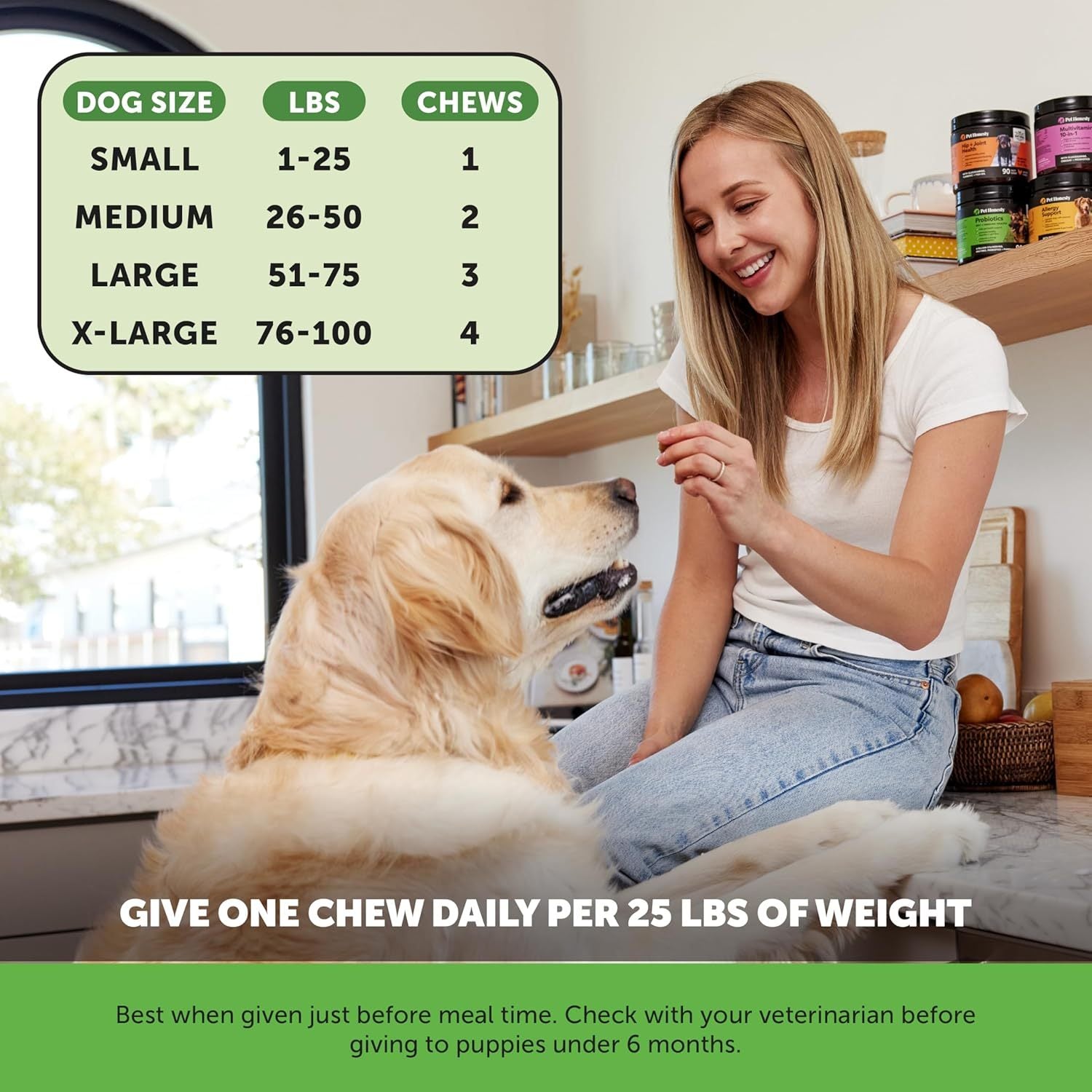 Youmile Probiotics For Dogs Soft Chews For Seasonal Allergies, Gut, And Digestive Health. Vet - Reviewed, Premium - Quality Ingredients - Supplements Dog Vitamin Hip And Joint Supplement - 5 - CJ