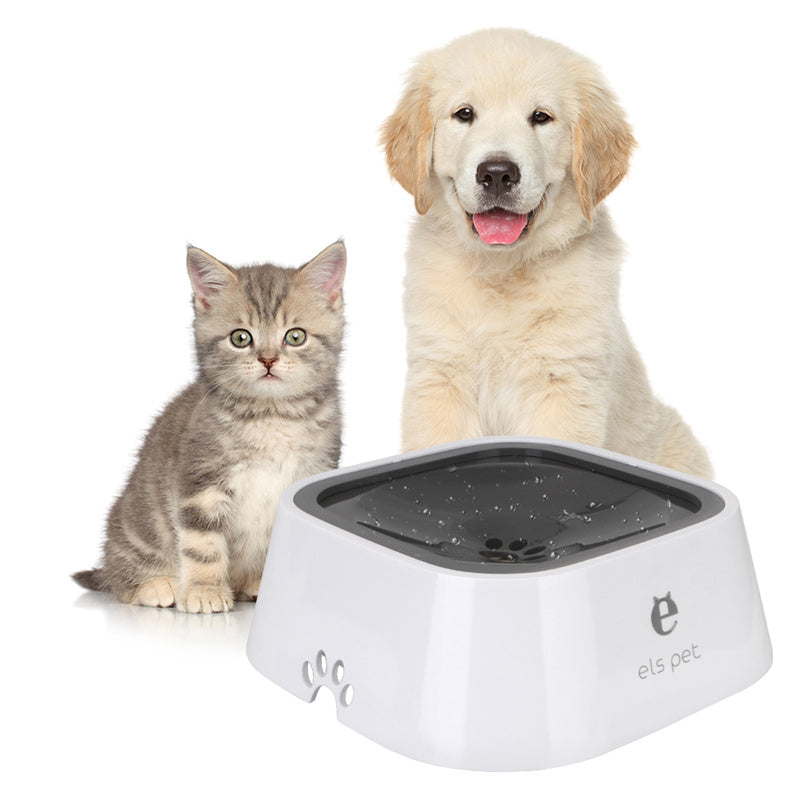 1.5L Cat Dog Water Bowl Carried Floating Bowl Anti - Overflow Slow Water Feeder Dispenser Pet Fountain ABS&PP Dog Supplies - 0 - CJ