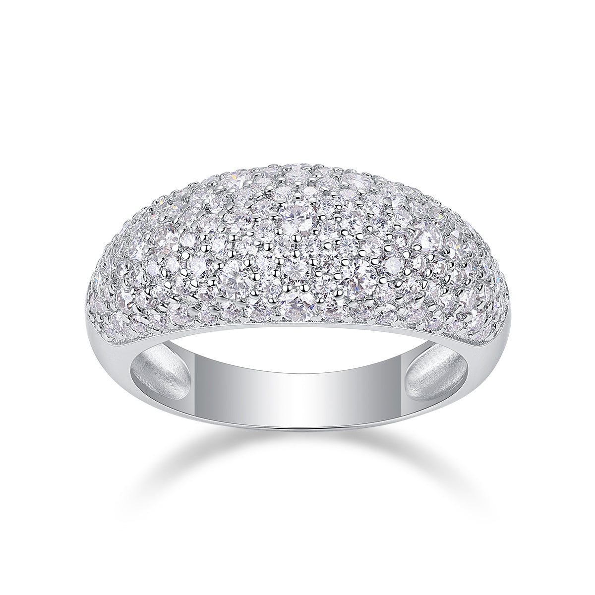 1Moonlit Night Stars - A Fashionable Diamond Jewelry Piece Set With Moissanite S925 Sterling Silver And Platinum Diamond Ring Prohibit TikTok sales - 5 - CJ