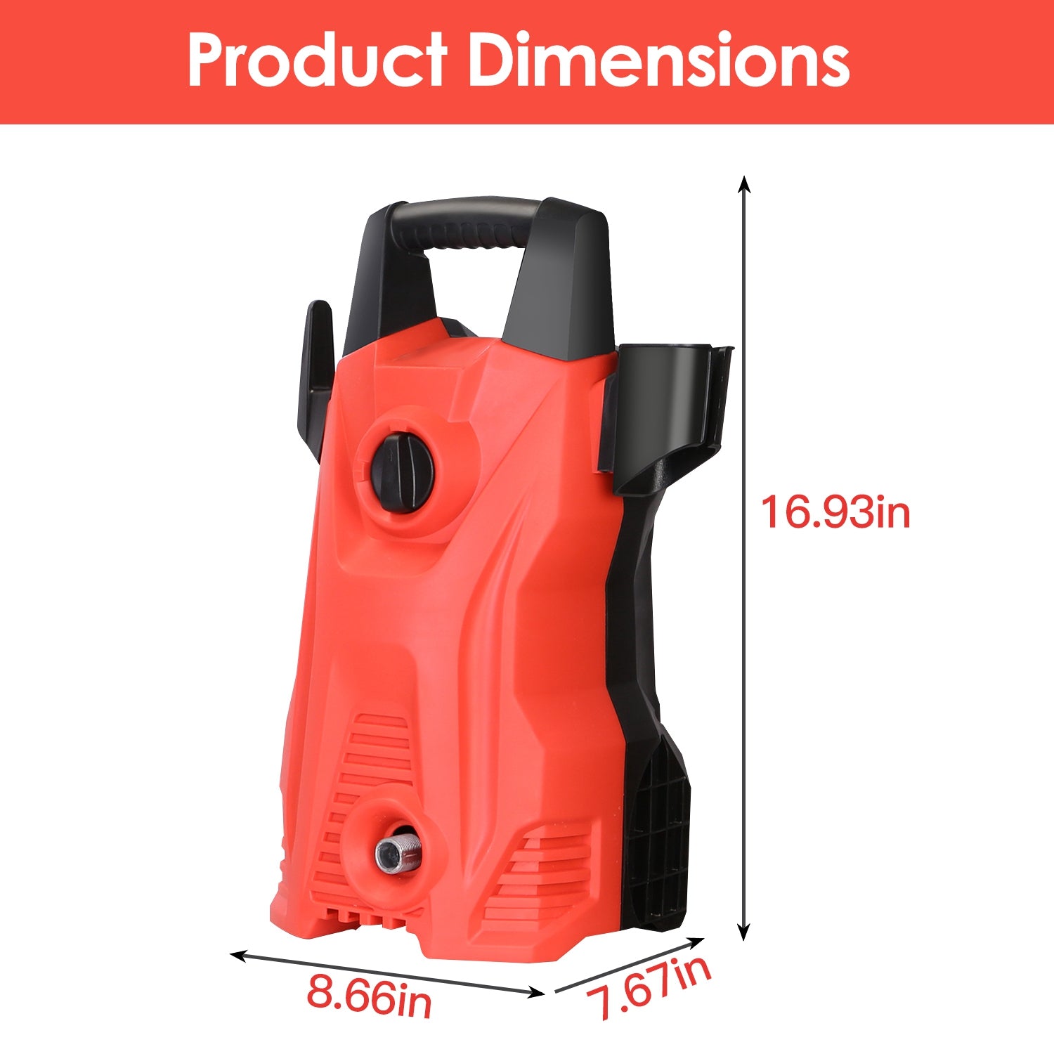 1Pc Electric High Pressure Washer 1740PSI Powerful Car Washer Pressure Cleaner With Adjustable Spray Nozzle Soap Dispenser IPX5 Waterproof For Patio Garden Driveway - 5 - cjdropshipping