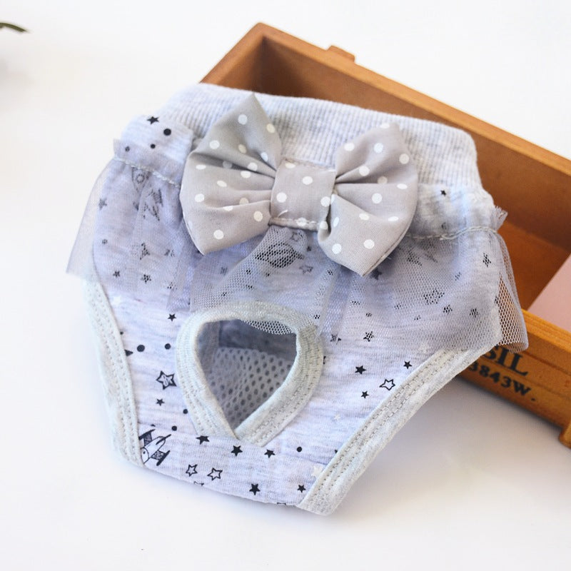 Female Dog Aunt Physiological Pants Panties - 0 - CJ - Grey - XL - CJGD124485832FU